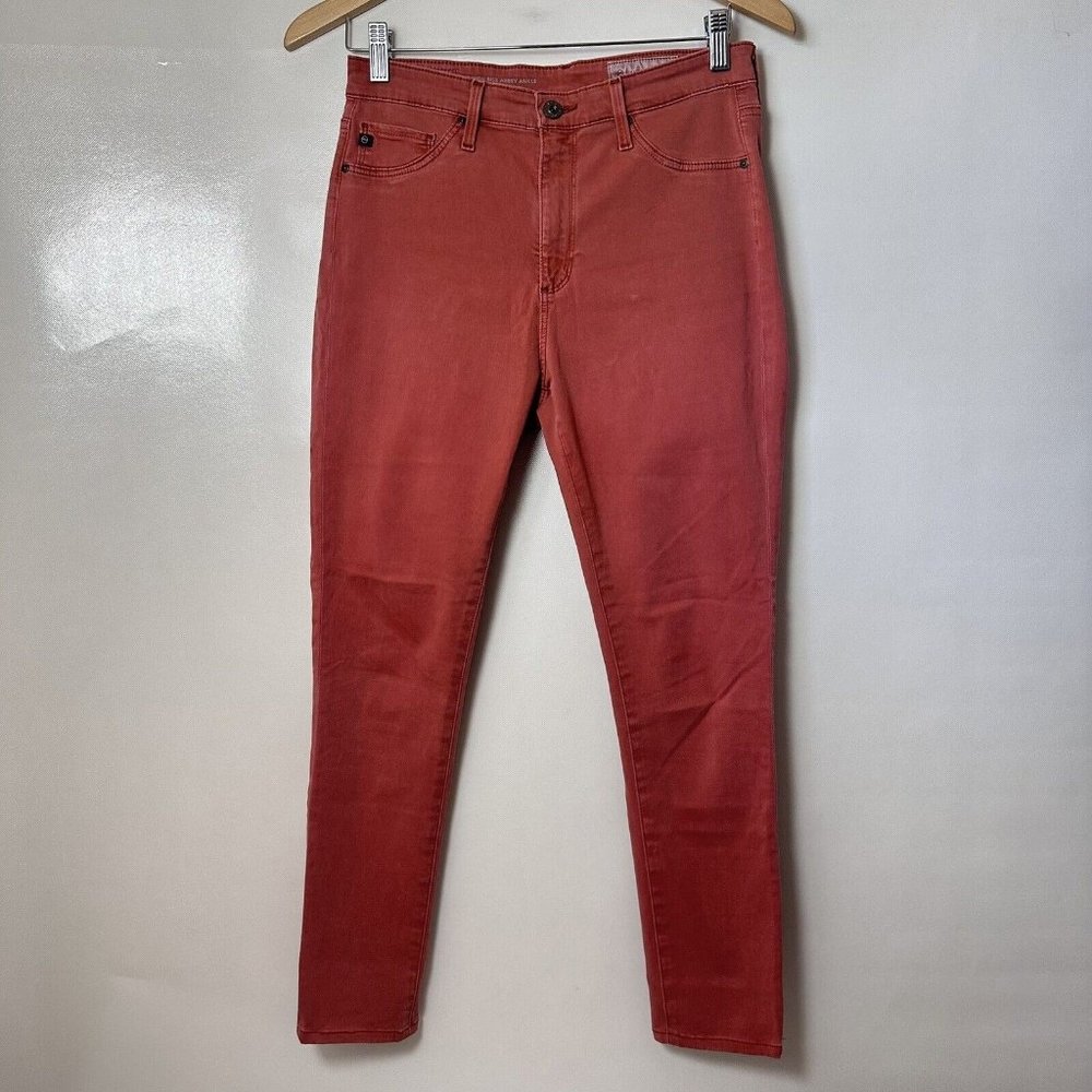 Adriano Goldschmeid Jeans Womens 27R Orange Abbey High Rise Ankle Modal